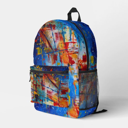 Abstrakter Spritzer Paint Bedruckter Rucksack (Rückseitige Ecke Rechts)