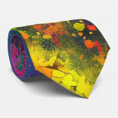 Abstrakter Spritzer Paint Rainbow, Cosmic Galaxy A Krawatte (Gerollt)