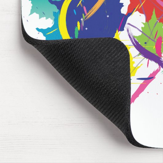 Abstrakter Spritzer Paint Vector Digitale Kunst Co Mousepad (Ecke)