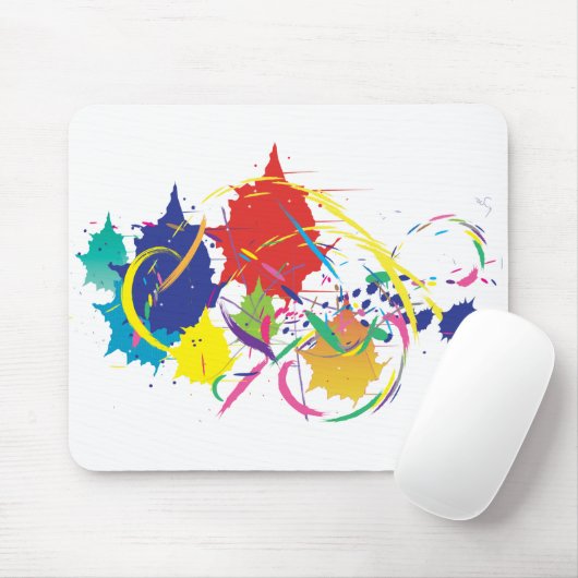 Abstrakter Spritzer Paint Vector Digitale Kunst Co Mousepad (Mit Mouse)