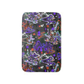 Abstrakter Spritzer Pinsel modern im Designstil Badematte (Vorderseite Vertikal)