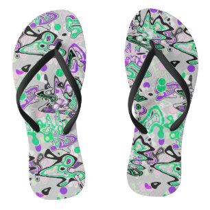 Abstrakter Spritzer Pinsel modern im Designstil Badesandalen