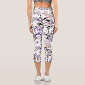 Abstrakter Spritzer Pinsel modern im Designstil Capri Leggings (Rückseite)