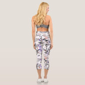 Abstrakter Spritzer Pinsel modern im Designstil Capri Leggings (Rückseite)