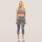 Abstrakter Spritzer Pinsel modern im Designstil Capri Leggings (Vorderseite)