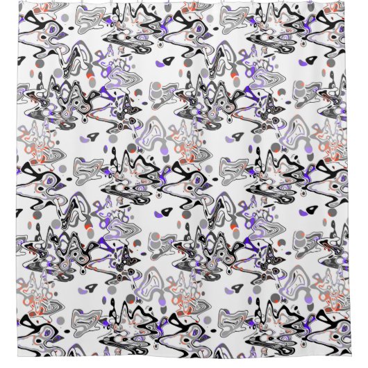 Abstrakter Spritzer Pinsel modern im Designstil Duschvorhang (Vorderseite)