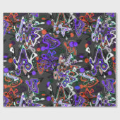 Abstrakter Spritzer Pinsel modern im Designstil Geschenkpapier (Flach)