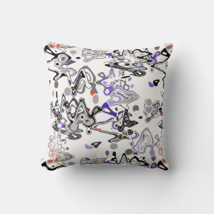 Abstrakter Spritzer Pinsel modern im Designstil Kissen