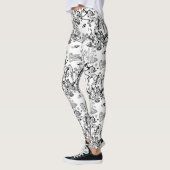 Abstrakter Spritzer Pinsel modern im Designstil Leggings (Links)