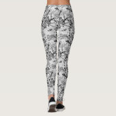 Abstrakter Spritzer Pinsel modern im Designstil Leggings (Rückseite)