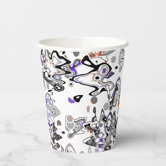 Abstrakter Spritzer Pinsel modern im Designstil Pappbecher (Links)