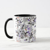 Abstrakter Spritzer Pinsel modern im Designstil Tasse (Links)