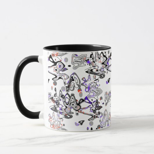 Abstrakter Spritzer Pinsel modern im Designstil Tasse (Links)