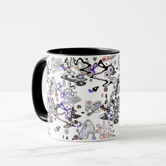 Abstrakter Spritzer Pinsel modern im Designstil Tasse (Vorderseite Links)
