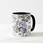 Abstrakter Spritzer Pinsel modern im Designstil Tasse (VorderseiteRechts)