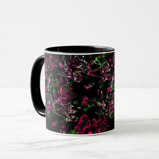 Abstrakter Spritzer Pinsel modern im Designstil Tasse (Vorderseite Links)