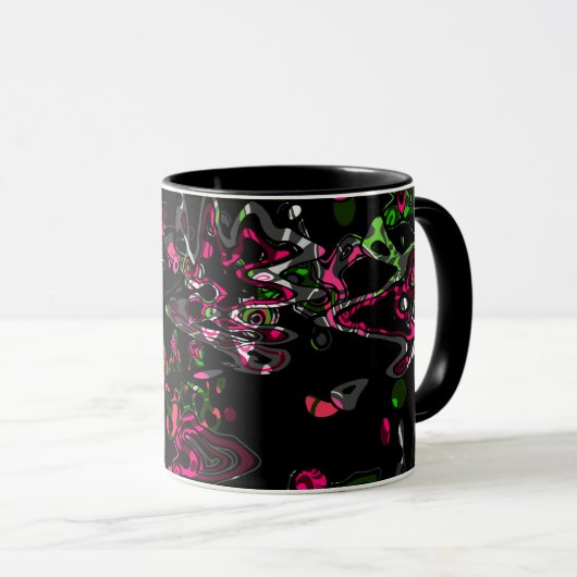 Abstrakter Spritzer Pinsel modern im Designstil Tasse (VorderseiteRechts)