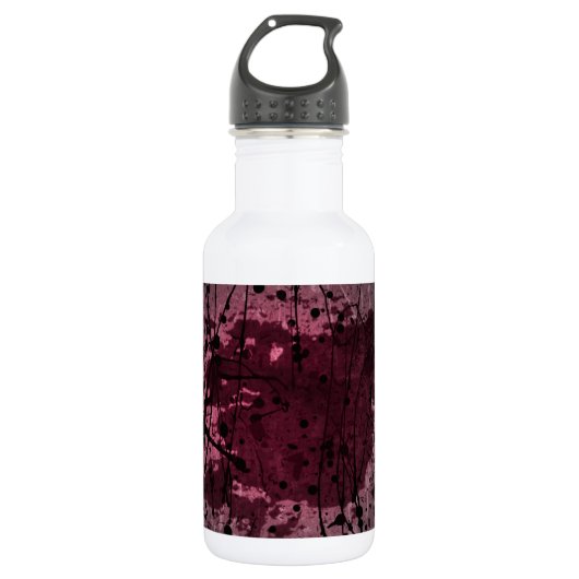 Abstrakter Spritzer Rosa Art Edelstahlflasche (Vorderseite)