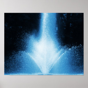 Abstrakter Sprühwasserbrunnen Poster