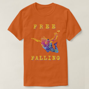 Abstrakter Sprung beim Fallschirmspringen im Freif T-Shirt