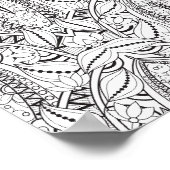 Abstrakter Stammdoodell 2 Poster (Ecke)