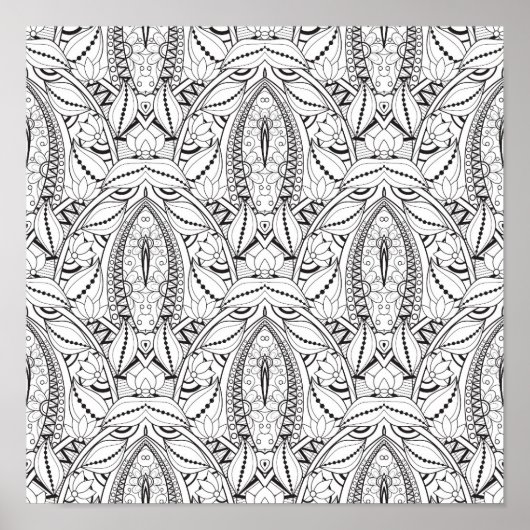 Abstrakter Stammdoodell 2 Poster (Vorne)