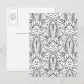 Abstrakter Stammdoodle Postkarte (Vorne/Hinten)