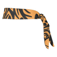 Abstrakter Stammes Wolf Orange auf schwarz
