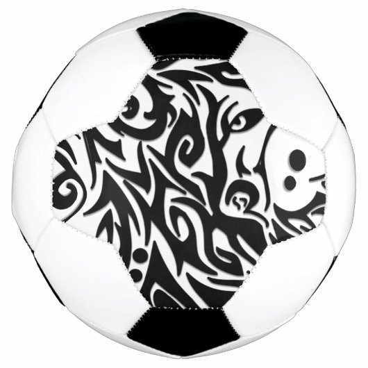 Abstrakter Stammeswolf Fußball (Vorderseite)