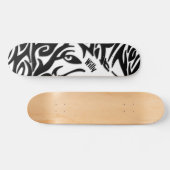 Abstrakter StammWolf mit Namen Skateboard (Horizontal)