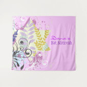 ABSTRAKTER STAR Bat Mitzvah Foto Op Hintergrund Wandteppich (Vorderseite (Horizontal))