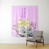 ABSTRAKTER STAR Bat Mitzvah Foto Op Hintergrund Wandteppich (Beispiel)