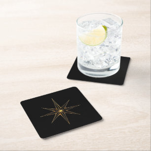 Abstrakter Star-Linie Rechteckiger Pappuntersetzer