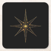 Abstrakter Star-Linie Rechteckiger Pappuntersetzer (Vorderseite)