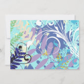 ABSTRAKTER STAR Türkis Einladung (Rückseite)