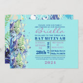 ABSTRAKTER STAR Türkis Einladung (Vorne/Hinten)