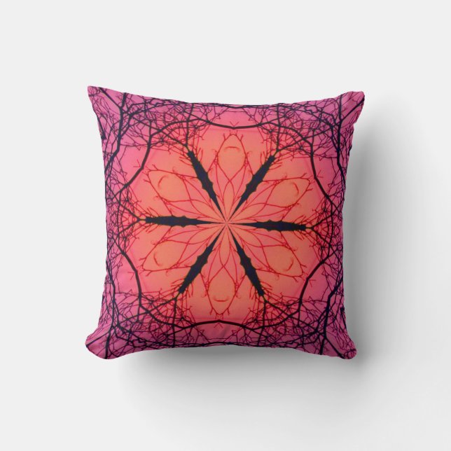 Abstrakter Star von David Sq Throw Kissen (Vorderseite)