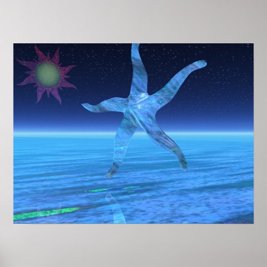 Abstrakter StarFisch Poster (Vorne)