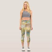 Abstrakter Stein aus flüssigem Marmor Textur Hinte Capri Leggings (Vorderseite)