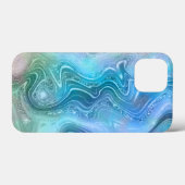 Abstrakter Stein aus flüssigem Marmor Textur Hinte Case-Mate iPhone Hülle (Rückseite (Horizontal))