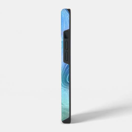 Abstrakter Stein aus flüssigem Marmor Textur Hinte iPhone Hülle (Linke Seite)