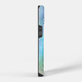 Abstrakter Stein aus flüssigem Marmor Textur Hinte iPhone Hülle (Rechte Seite)