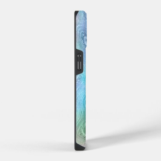 Abstrakter Stein aus flüssigem Marmor Textur Hinte iPhone Hülle (Rechte Seite)