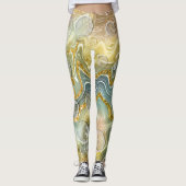 Abstrakter Stein aus flüssigem Marmor Textur Hinte Leggings (Vorderseite)
