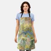 Abstrakter Stein aus flüssigem Marmor Textur Hinte Schürze (Getragen)