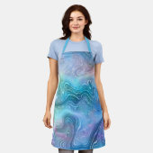 Abstrakter Stein aus flüssigem Marmor Textur Hinte Schürze (Getragen)