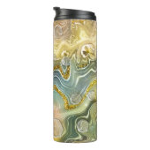 Abstrakter Stein aus flüssigem Marmor Textur Hinte Thermosbecher (Nach rechts gedreht)