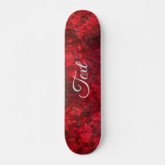 Abstrakter Stein Marmor mit roter Textur, Scharlac Skateboard (Vorne)