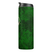 Abstrakter Stein Marmor strukturiert dunkelkontras Thermosbecher (Nach rechts gedreht)