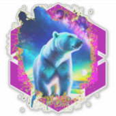Abstrakter Stellar-Bär Aufkleber (Vorderseite)